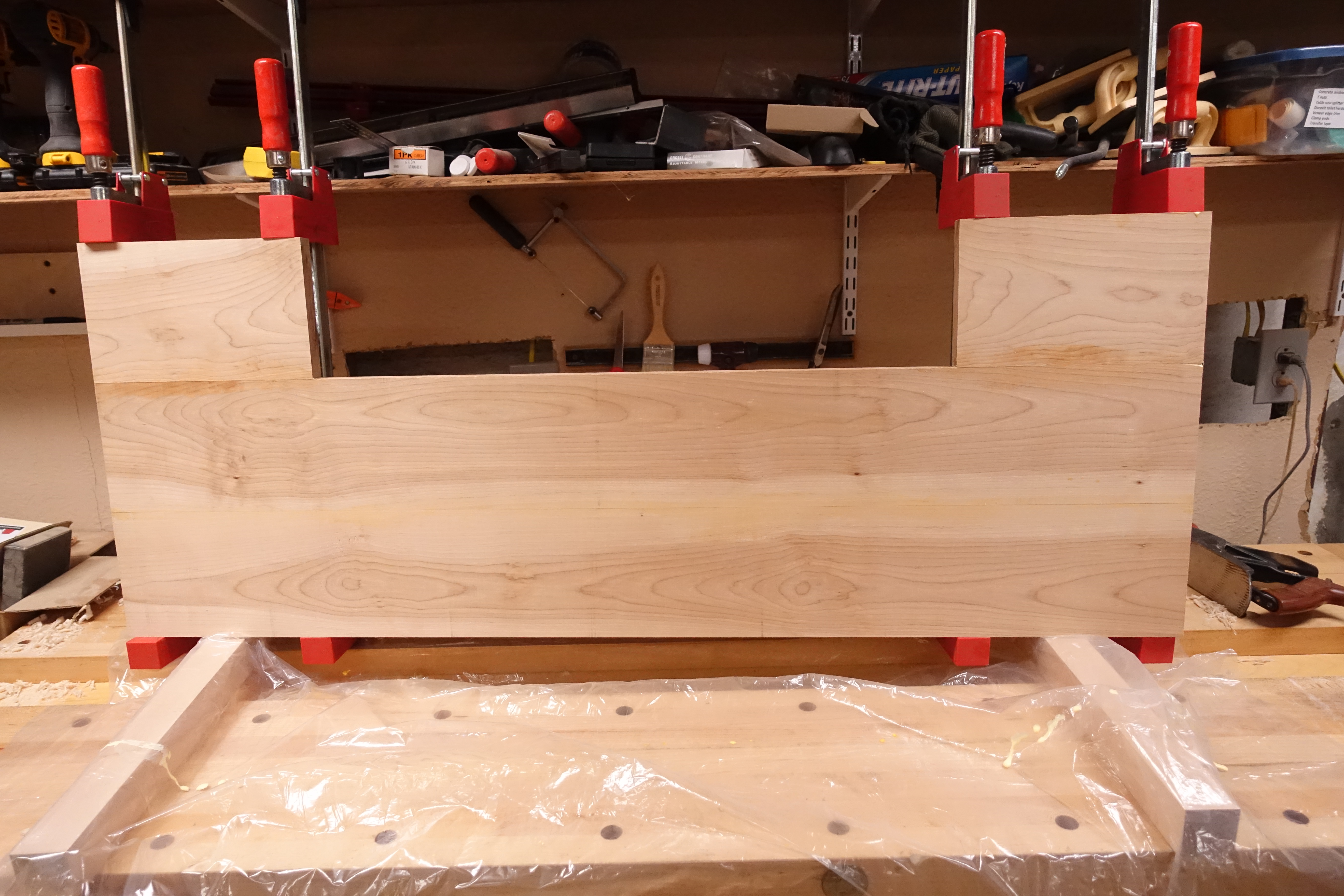 Shelf glue up