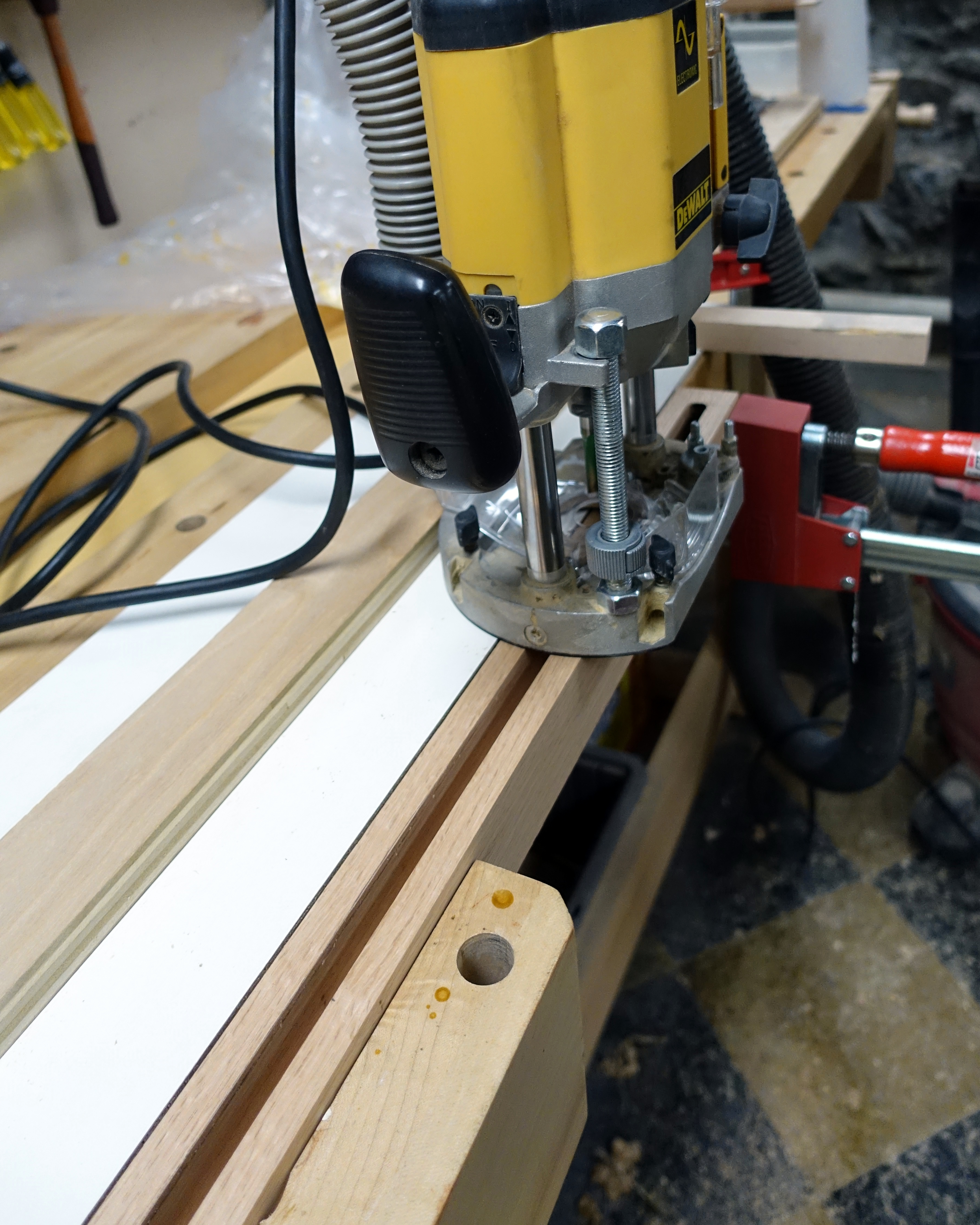 Routing the breadboard slots